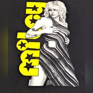 Miley Cyrus Has Many Looks - including this one Awesome Graphic Black Tee Large